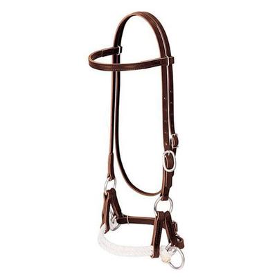 Weaver Latigo Leather Side Pull with Double Rope Nose
