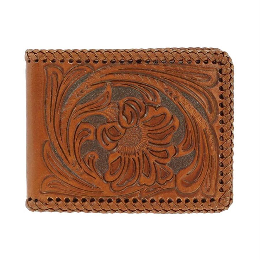 Nocona Mens M & Amp ; F Western Tooled Leather Wallet