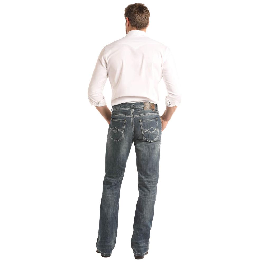 Rock & Roll Denim Men's Dark Vintage Double Barrel Straight Jeans