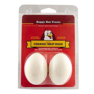White Ceramic Chicken Eggs