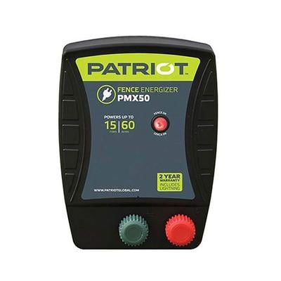 Patriot PMX50 Electric Fence Energizer, 0.50 Joule