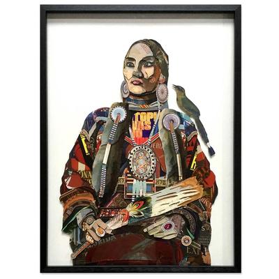 Native American Princess 3D Collage Art