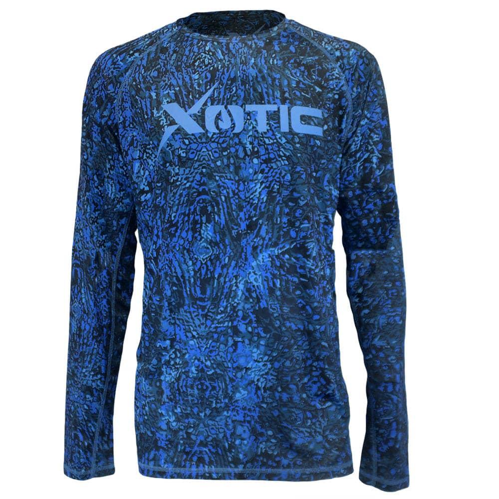 Xotic Men's Blue Long Sleeve Performance Shirt