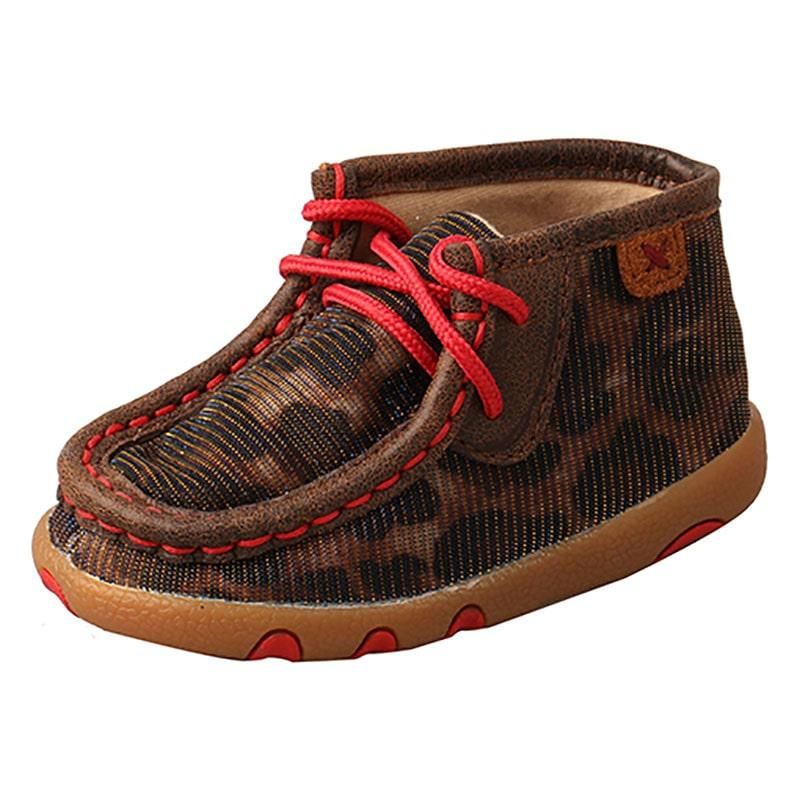 Twisted X Infant's Leopard and Red Lace-Up Shoes