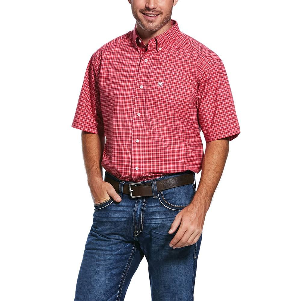 Ariat Men's Scottsdale Red Button Down Shirt