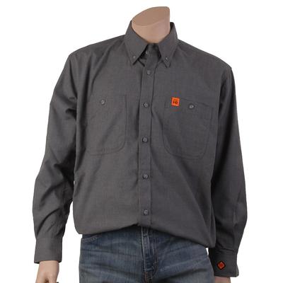 Wrangler Men's Riggs Grey FR Button Down Work Shirt