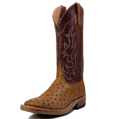  Anderson Bean Men's Antique Saddle Full Quill Ostrich Boots