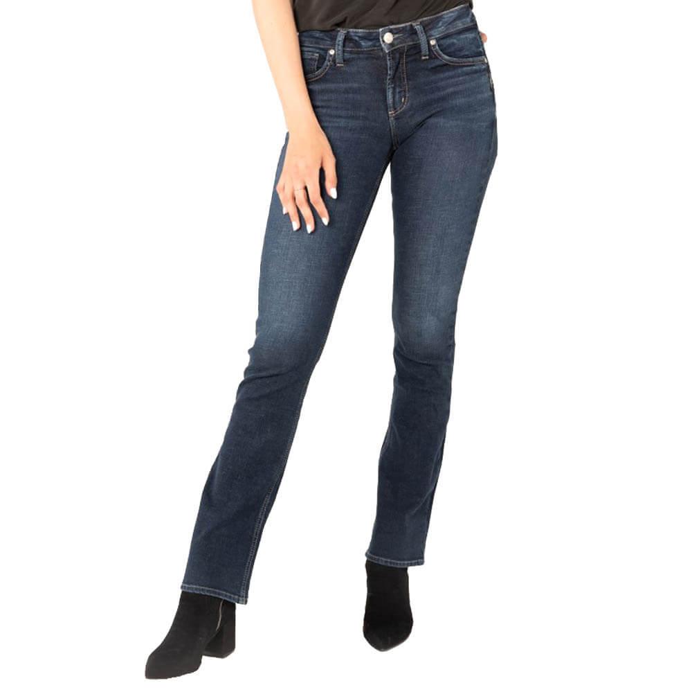 silver avery slim bootcut jeans