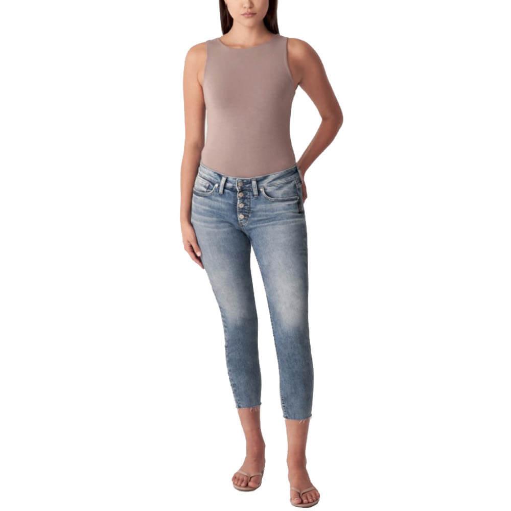 Silver Jeans Women's Suki Skinny Cropped Jeans