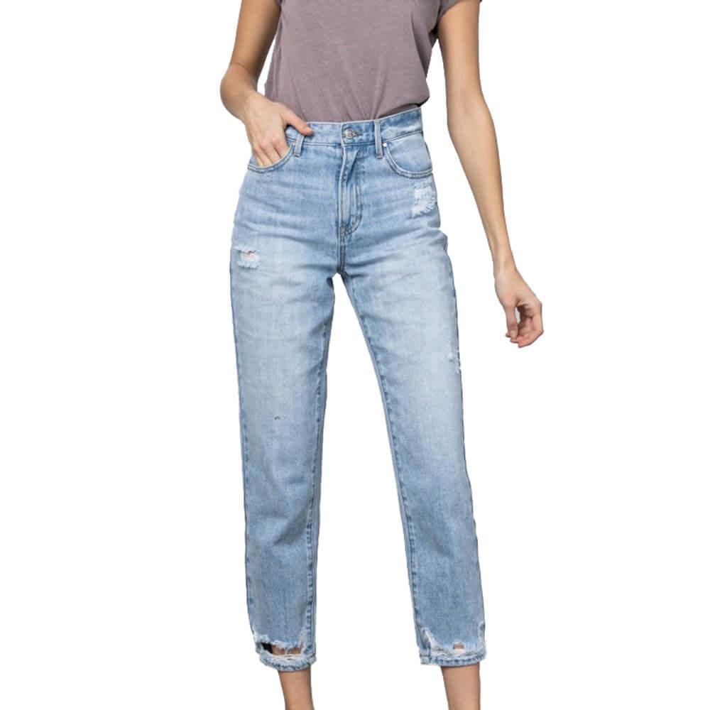 Women's Premium High Rise Tapered Jeans