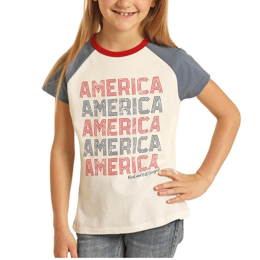 Panhandle Girl's America Graphic T-Shirt