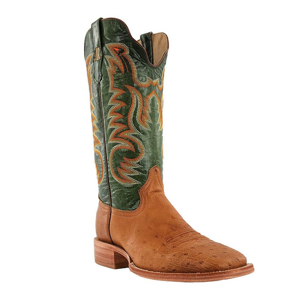 R. Watson Men's Antique Smooth Ostrich Western Boots