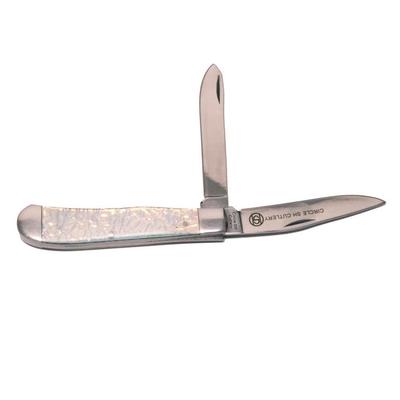 Pink & Yellow Color Morph Trapper Knife