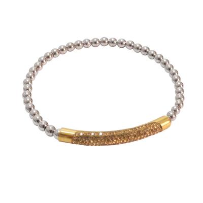 Rustic Cuff Women's Gemma Gold Beaded Bracelet
