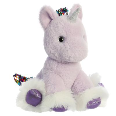  Aurora Shimmery Clouds Purple Unicorn Stuffed Animal