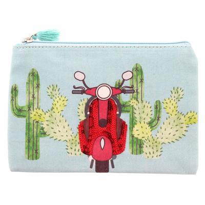 Jane Marie Sequin Scooter and Cactus Pencil Bag