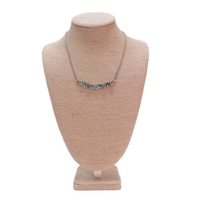 Women's Sterling Silver Turquoise 5 Stone Necklace