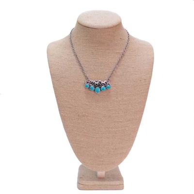 Women's Sterling Silver 5 Stone Spirit Necklace