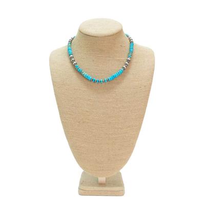 Women's Sterling Silver and Turquoise Naja Necklace
