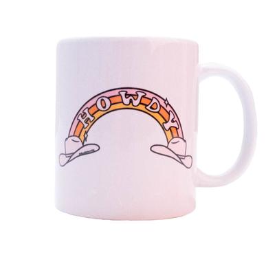 Pink Howdy Rainbow Coffee Mug