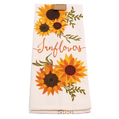 Sunny Sunflowers Printed Dishtowels