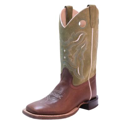 Old West Boy's Green and Brown Western Boots