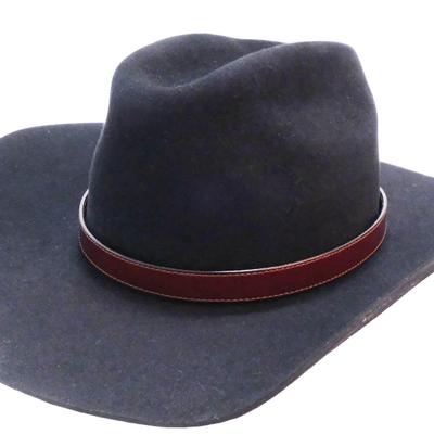 Austin Accent's Tapered Leather Hatband BRN