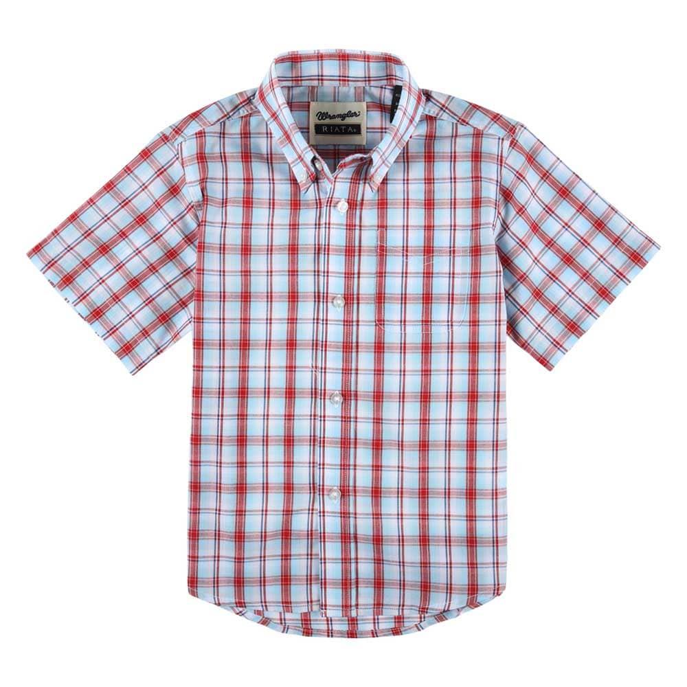 Wrangler Boy's Assorted Colors Button Down Short Sleeve Shirt