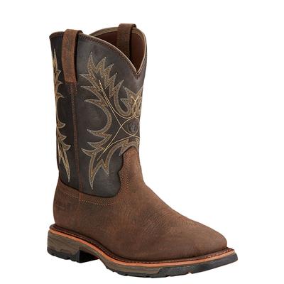 Ariat Men's Workhog Square Toe Bruin and Coffee Boots
