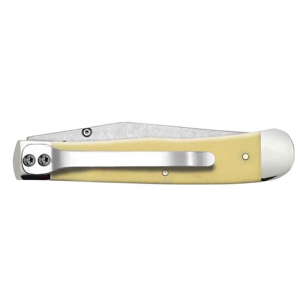 Case S Yellow Trapperlock Pocket Knife With Clip