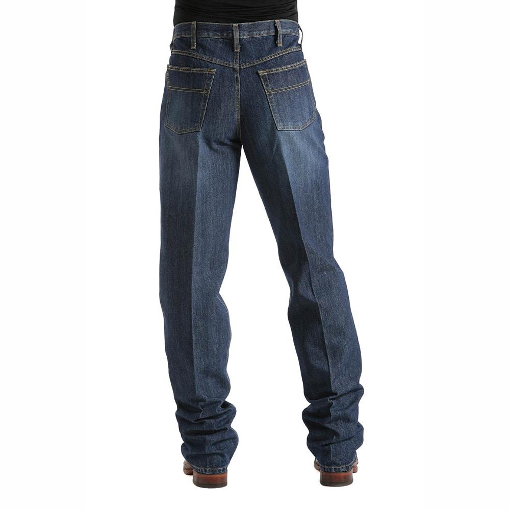 Cinch Men's Black Label Relaxed Fit Dark Stonewash Jeans