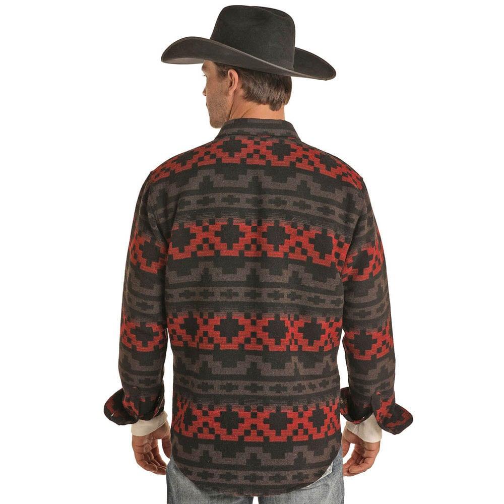 Powder River Men's Aztec Jacquard Shirt Jacket